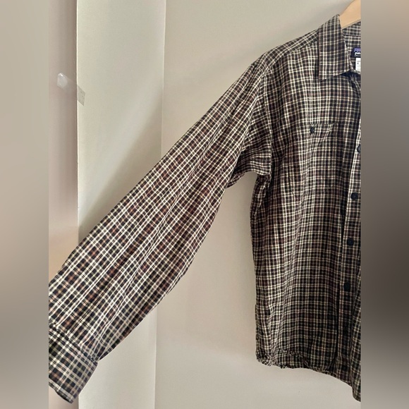 Patagonia Brown Long Sleeve Button Down Organic Cotton Shirt size Medium- EUC - Picture 4 of 7